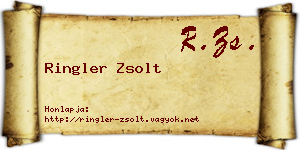 Ringler Zsolt névjegykártya